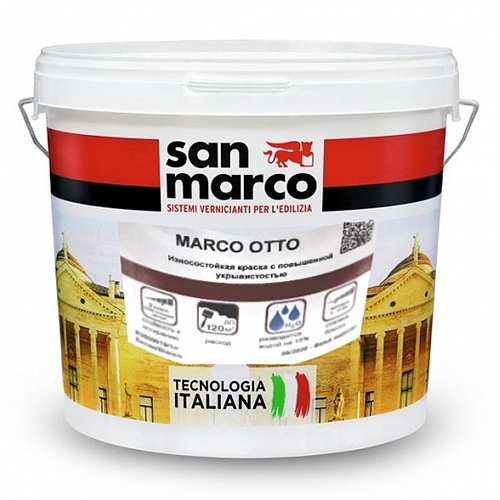 Краска матовая на основе акриловой дисперсии, прозрачная San Marco Marco Otto trasparente R3500062