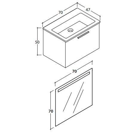 Зеркало GLOBO BPS070