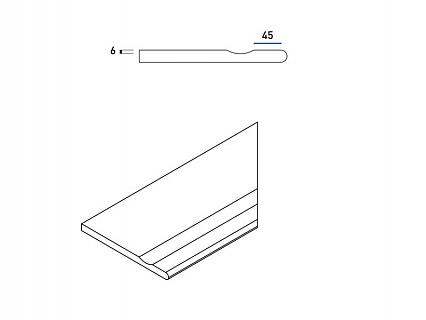 Керамогранит Italon КЛАЙМБ X2 Роуп Бортик  С Выемкой Закругленный правый 620090000369