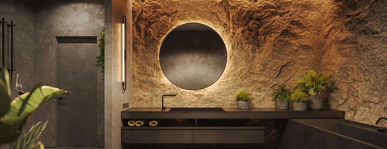 Гибкий камень в современном интерьере